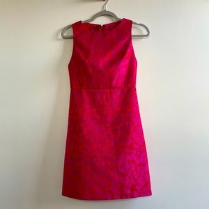 NWOT Alice + Olivia Animal Leopard Jaguar Print Pink and Orange Mini Dress XS